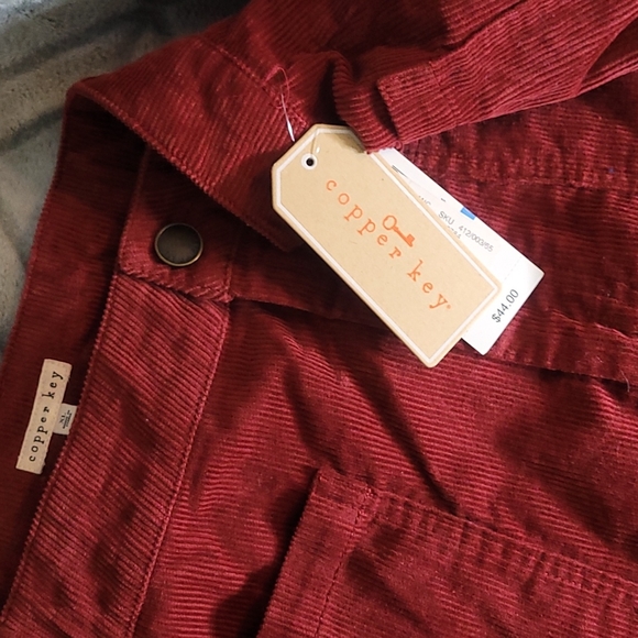 Copper Key Maroon Corduroy Skirt - Picture 4 of 4